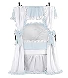 Baby Doll Bedding Darling Round Crib Set, Blue [並行輸入品]