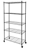 Homdox 5-Shelf Shelving Unit on Wheels wire shelves shelving unit or garage shelving Kitchen storage