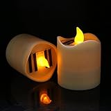 Youngerbaby 6個セット ソーラー LEDキャンドル 太陽エネルギーで充電 黄 アウトドア キャンプ緊急 防水