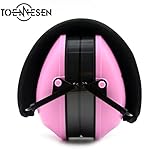 TOENNESEN 折り畳み式のヘッドバンド耳擁護者の子供たちのために聴力プロテクターイヤーマフ、小さな大人と女性 (ピンク)