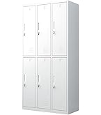 Amazon.co.jp: スチールロッカー 6人用 オフィス 更衣室 鍵付き 3列 2