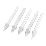 Water & Wood 5mm x 8mm Conical Head Diamond Burr Mounted Point Buffing Bits 5 Pcs [並行輸入品]