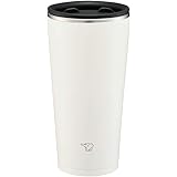 象印 (ZOJIRUSHI) ステンレス タンブラー 蓋つき 保温 保冷 0.45L SX-FA45-WM, ペールホワイト