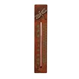 Ancient Graffiti ANCIENT9683 Dragonfly Thermometer Copper Cast Brass