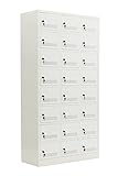 スチールロッカー スチール キャビネット シューズロッカー シューズボックス スチールシューズボックス 靴箱 24人用 鍵付き 完成品 業務用 ホワイト f024