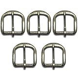バックル 25mm ベルト金具 バックルのみ 5個セット アンティーク レザークラフト用 首輪 ショルダーベルト バッグ向け スチール製 交換 修理用 クラフトパーツ屋