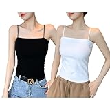 [Pneito] キャミソール カップ付き レディース ロング 着丈35cm パッド付き インナー 【柔らかい・通気性・伸縮性】カップ付きキャミソール 吸汗速乾 部屋着 (02#ブラック+ホワイト)