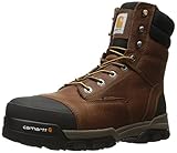 Carhartt メンズ Carhartt Men's Durable Comfort 8" Brown Waterproof CompToe CME8355 カラー: ブラウン