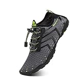 YALOX ウォーターシューズ メンズ レディース スイムシューズ アウトドア ビーチ 素足 速乾 アクア プール ソックス 水泳 ヨガ サーフィン エクササイズ, ウォーターシューズ - 927グレー, 14 Women/12.5 Men