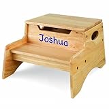 KidKraft Personalized Step n Store Natural with Blue Marker - Joshua [並行輸入品]