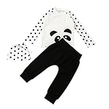 Tovadoo 子供服 ベビー服 男の子 トップス+ズボン+ハット セットアップ 長袖 秋冬 パンダ柄 カジュアル パジャマ 部屋着 保育園