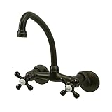 Kingston Brass KS214ORB Magellan Wall Mount Kitchen Faucet, 6-5/8-Inch, Oil Rubbed Bronze [並行輸入品]