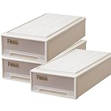 Fits フィッツケース 衣装ケース まとめ買い3個セット 押入れ用 スリム カプチーノ