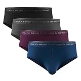 (デヴィッド・アーキー)DAVID ARCHY メンズ ブリーフ 蒸れない 陰嚢分離 モダール 前開き 4枚組 (マルチカラー) L(USサイズ) 日本サイズLL相当 DANK05B …