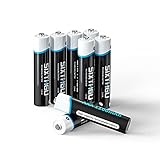 SIXTHGU AAA充電式バッテリー8パック、大容量充電式AAAバッテリー1100mAh 1.2VNiMH低自己放電