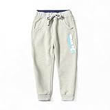 PANCY 子供服 ベビー服 秋冬 長ズボン ロングパンツ 縄付き 男の子 女の子 韓国風(160cm,ライトグレー)