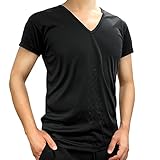 [リライブシャツ] リライブシャツ インナー 半袖 メンズ 特許取得 パワーシャツ リカバリーウェア インナーシャツ アンダーシャツ (SS, ブラック)