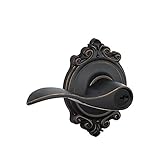 Schlage f51 a ACC 716 BRK Brookshireコレクションアクセントキー付きエントリーレバー、Aged Bronze