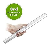 OxyLED LEDセンサーライト 人感センサー 20個LED電球 高輝度 USB 充電式 屋内 マグネット 取り付け型 （昼白色） T-02S