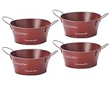 ナチュラルブリキポット サークルSS レッド 145Φ×60Hmm 3198-D-RD 4個セット