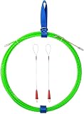FANAHOKO通線ワイヤー 30m 通線工具 スチールワイヤー φ4.5mm*30m 結束バンド付き 結線金具2個付き