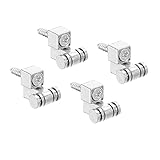 uxcell ギターローラーストリング ツリーリテイナ ー ストリングガイド シルバー エレキギターベース用 ネジ付き 4個