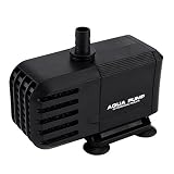 水中ポンプ 小型 15W 吐出量1500L/H 最大揚程1.6m 噴水 給水・排水ポンプ 水槽水循環 静音 日本語説明書付き
