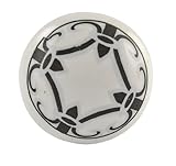 Set of 2 White and Black hand painted ceramic knobs cabinet drawer handles pulls