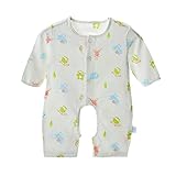 エルフ ベビー(Fairy Baby)新生児服 パジャマ ガーゼ肌着 夏のカバーオール 半袖 出産祝い 可愛い象柄 59cm