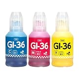 インクのチップス キャノン用 GI-36 互換インクボトル カラー3色 (シアン・マゼンタ・イエロー) 各1本 全色顔料 GX4030 / GX5030 / GX5130 / GX5530 / GX6030 / GX6530 / GX7030 / GX7130 対応