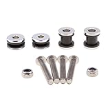 monkeyjack背もたれBack Rest Detachableドッキングハードウェアボルトキットfor Harley 2004 – 2016