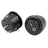 SODIAL(R)黒いロッカースイッチｘ20 AC 250V/6A 125V/10A 2ピン SPST I/O