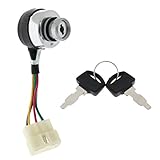 Perfk 自動車　トラック　オートバイ　イグニッションスイッチロック　亜鉛合金製　2ポジション　4線　2キー付き