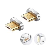２個セット Elough ピン式（端子は10ピン、ケーブルは片方５ピン）micro-usb 親端子 マイクロ-usb-a マグネット ケーブル チップ コネクター ソケット 端子 急速 充電 2a usb-a 防塵 データ伝送 Android タイプ-A