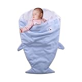 RGTOPONE スーパーソフトで快適な綿のサメラップブランケット新生児の幼児の寝袋毛布の幼児の袋のスリーピングバッグの着用 0 3ヶ月