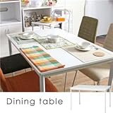 北欧風 ダイニングテーブル/リビングテーブル 単品 【幅120cm】 ホワイト スチールフレーム 『シュクル』