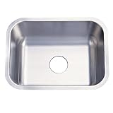 Kingston Brass KU23189BN 18 Gauge 23-Inch-by-17-3/4-Inch-by-9-Inch Single Bowl Stainless Steel Under