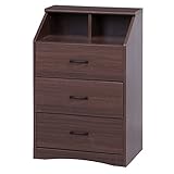 不二貿易(Fujiboeki) チェスト ブラウン 幅58×奥行41.5×高さ91cm シード 3段 97452