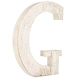 アンティーク調ホワイトアルファベット壁飾り/ Free StandingモノグラムLetter " G "