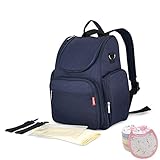 DYSONGO バックパック レディース 3WAY リュック トート 多機能 バックパック 大容量 オムツ替え用シート付き (ブルー)