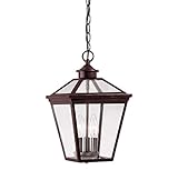 Savoy House 5-146-13 Outdoor Pendant with Clear Shades, English Bronze Finish [並行輸入品]