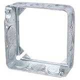 Steel City 531711234 Pre-Galvanized Steel Square Box Extension Ring with 1/2-Inch and 3/4-Inch Knock