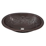 Sinkology SB202-19SC Pauling Dual Mount Handmade Pure Solid Bath Sink with Scroll Design, 19" [並行輸入品