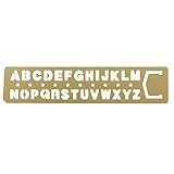 Perfk 高品質　DIY　ハンドメイド　定規　図面　描画　製図　描くツール　テンプレート　アルファベット　英字　ルーラー