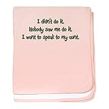 CafePress – Want to Speak to My Aunt幼児毛布 – スーパーソフトベビー毛布、新生児おくるみ ピンク 04716085086832E
