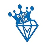 Diamond Baby in Car カッティングステッカー ブルー 青