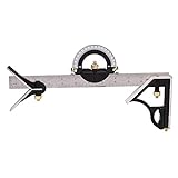 Tiptiper コンビネーションスクエアセット、測定ツールコンビネーションアトラクタゲージ角度ルーラ測定0-300MM