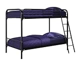 DHP Twin Over Twin, Metal Bunk Bed - Black [並行輸入品]