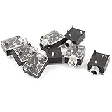 uxcell ソケット　ジャック　音声システム用　イヤホン用　ステレオ　5ピン　3.5mm　9個入り