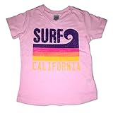 Sol Baby Surf California波ストライプピンクVネックTee カラー: ピンク